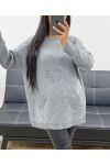 JERSEY OVERSIZE HEART AH250422 GRIS