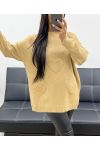 OVERSIZED SWEATER HEART AH250422 CAMEL