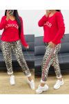 LEOPARD PANTS AH250374 RED