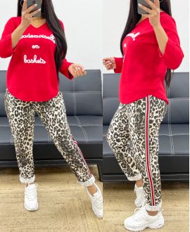 LEOPARD PANTS AH250374 RED