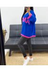 OVERSIZED SWEATER LOVE AH250435 ROYAL BLUE