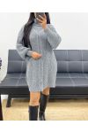 SWEATER KNIT DRESS AH250847 GREY