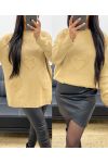 OVERSIZED SWEATER HEART AH250422 CAMEL