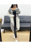 LONG HOODED VEST AH250486 BEIGE