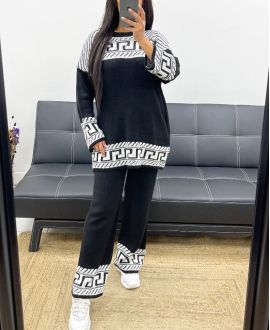 SWEATER + MATCHING PANTS SET AH250885 BLACK