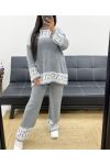 ENSEMBLE PULLOVER + PANTALON ASSORTI AH250885 GRIS