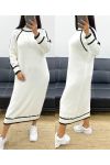 LONG KNITTED DRESS AH250924 WHITE