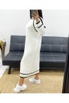 LONG KNITTED DRESS AH250924 WHITE