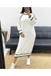 LONG KNITTED DRESS AH250924 WHITE