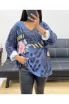 LIGHT PRINTED AH250890 SWEATER BLUE