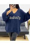 J'ADORE LUREX PULLOVER 3/4 ÄRMEL AH250927 MARINEBLAU