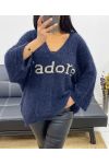 J'ADORE LUREX PULLOVER 3/4 ÄRMEL AH250927 MARINEBLAU