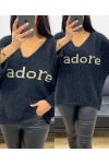 J'ADORE LUREX SWEATER 3/4 SLEEVES AH250927 BLACK