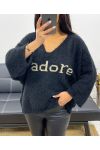 J'ADORE LUREX PULLOVER 3/4 ÄRMEL AH250927 SCHWARZ