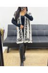 STRICKJACKE/PONCHO MIT LEOPARDENMUSTER AH250914 BEIGE