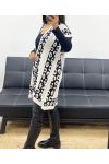 STRICKJACKE/PONCHO MIT LEOPARDENMUSTER AH250914 BEIGE