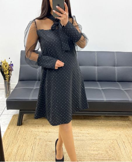 ABENDKLEID MIT NIETEN AH250978 SCHWARZ