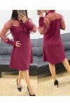 ROBE DE SOIREE CLOUTEE AH250978 BORDEAUX