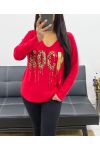 ROCK FLOCKING PULLOVER AH250969 ROT