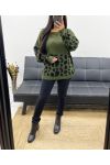 PRINTED KNIT SWEATER AH250990 MILITARY GREEN