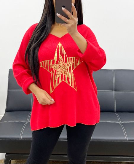 RED STAR BEFLOCKUNG PULLOVER AH250948