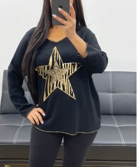 BLACK STAR BEFLOCKUNG PULLOVER AH250948