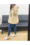 OVERSIZED ZIP-UP JACKET AH250964 BEIGE