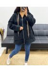 OVERSIZE-JACKE MIT REISSVERSCHLUSS AH250964 SCHWARZ