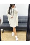 OVERSIZED HOODED DRESS WITH AH250975 WHITE