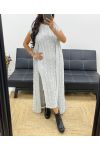 VESTIDO + CONJUNTO CÁRDIGAN TRENZADO AH250506 GRIS CLARO