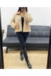 SHORT SUEDE JACKET MOUMOUTE AH250518 BEIGE