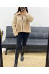 SHORT SUEDE JACKET MOUMOUTE AH250518 BEIGE