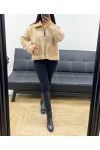 SHORT SUEDE JACKET MOUMOUTE AH250518 BEIGE