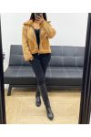 SHORT SUEDE JACKET MOUMOUTE AH250518 CAMEL