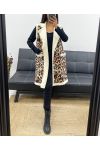 SLEEVELESS PRINTED MOUMOUTE SUEDE COAT AH250514-4