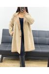 CAPPOTTO MOUMOUTE IN CAMOSCIO AH250508 BEIGE