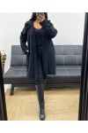 MOUMOUTE SUEDE COAT AH250508 BLACK