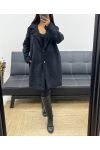 MOUMOUTE SUEDE COAT AH250508 BLACK