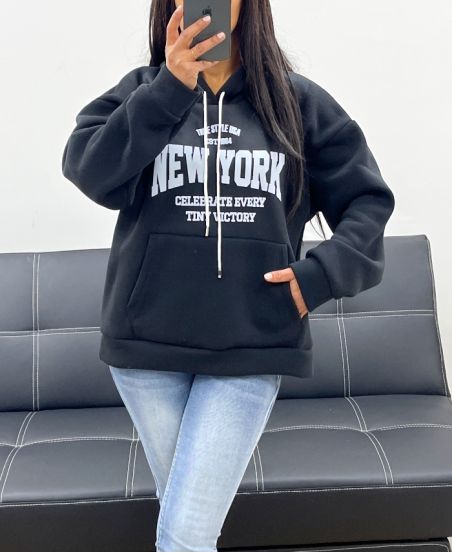 BLUZA Z KAPTUREM NEW YORK FLEECE AH250524