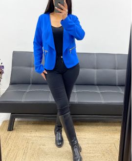 SHORT ZIP JACKET PE996 ROYAL BLUE