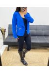 CHAQUETA CORTA CON CREMALLERA PE996 ROYAL BLUE