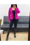 SHORT ZIP JACKET PE996 FUSHIA