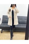 SOFT COAT LEOPARD BROSCHE AH250511 BEIGE