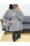 OVERSIZE-PULLOVER MIT STEPPNÄHTEN AH250533 GRAU