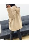 HOODED JACKET AH250545 BEIGE