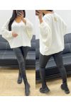 LUREX STAR BACK PULLOVER AH250539 WHITE