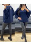 LUREX STAR BACK SWEATER AH250539 NAVY BLAUW