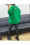 LUREX STAR BACK PULLOVER AH250539 GREEN