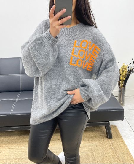 LOVE LOVE LOVE SWEATER AH250530 GREY