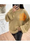 PULLOVER LOVE LOVE LOVE AH250530 CAMEL